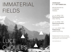 LUCE CHOULES workshop 2019 Chamonix, France